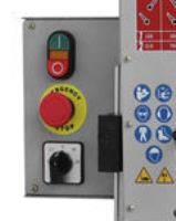Holz Mann GBM25_400V  Аварийное отключение  На панели управления расположена кнопка экстренной остановки станка на случай возникновения аварийной ситуации 